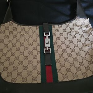 Gucci GG Canvas Web Stripe Shoulder Bag